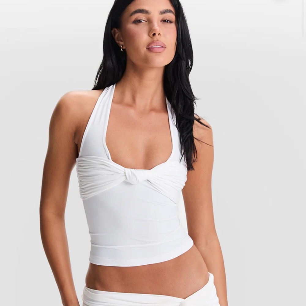 NWT Sasha Therese Blair White Halter Tank Top